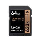 Lexar 633X SD Memory Card Storage Card 64GB Black