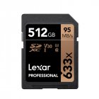 Original LEXAR 633X 512GB SD Memory Card Black