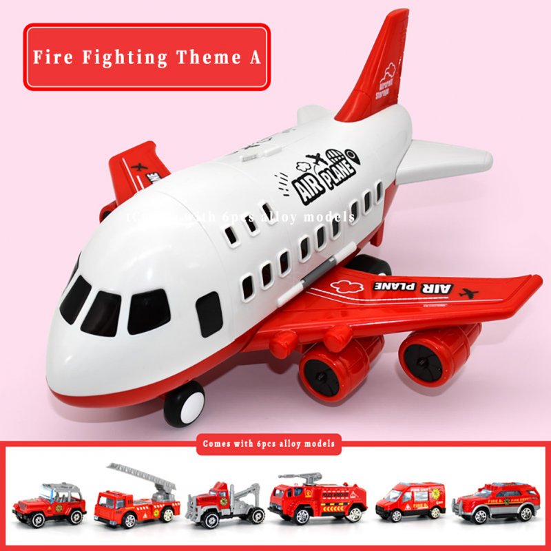 Children Airplane Model Toys Storable Inertial Alloy Car Model Ornaments Birthday Christmas Gifts For Boys 