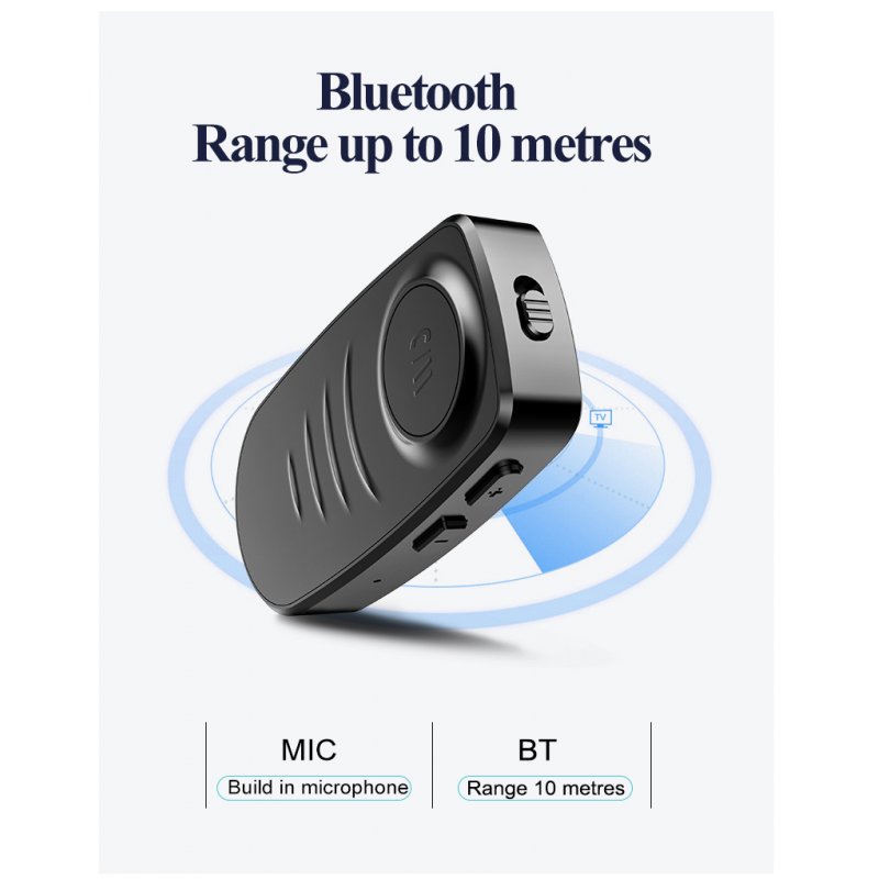 J19 Bluetooth Audio Receiver Mic Handsfree Call Wireless Adapter Bluetooth 5.0 Speaker Headphone Audio Transmitter 