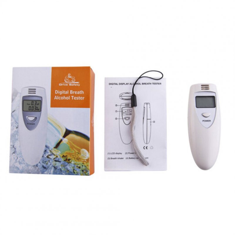 Digital Breathalyzer Portable Blowing Type Tester Lcd Screen Display Breath Tester Automatic Power Off 