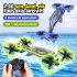 Lh x70 Remote Control Drone 3 in 1 Sea Land Air Electric Remote Control Aircraft Model Toys Blue