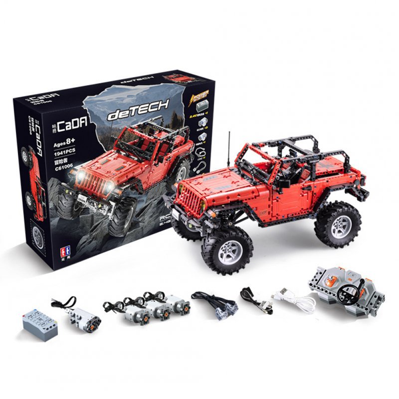 2.4G 1:9.5 Electric Remote  Control  Vehicle Climbing Off-road Car Assembly Building Block Toy Holiday Gift For Children 