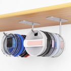 Lid Organizer Lid Organizers Inside Cabinet With Stainless Steel Hook Tape 2 Screws Modern Self-Adhesive Lid Storage For Kitchen Dining Room 2pcs