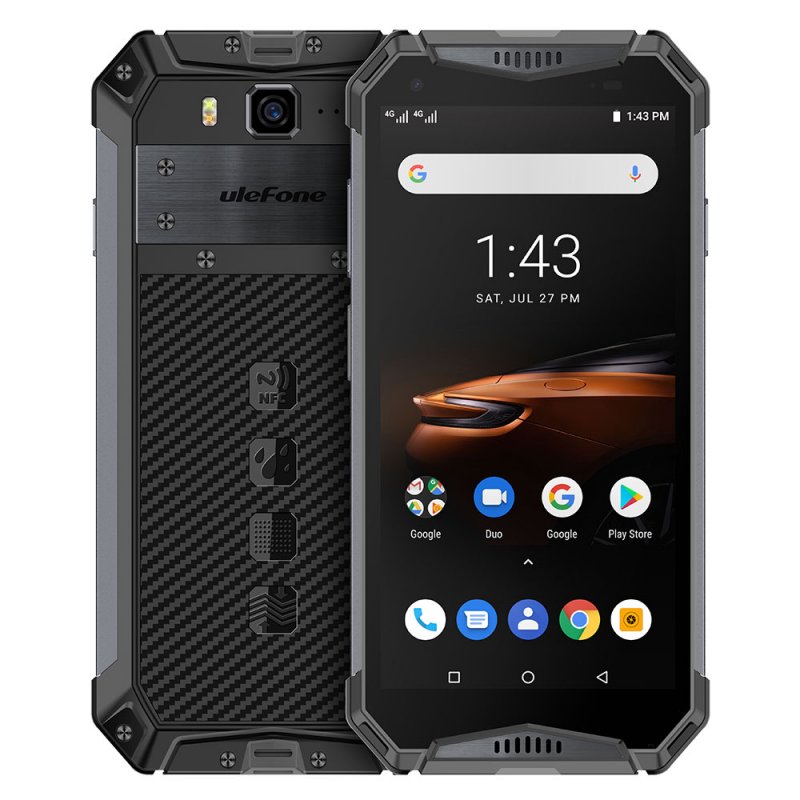 Original ULEFONE Armor 3W IP68 Waterproof Mobile Phones Android 9.0 5.7