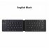 Light Handy Russian English Bluetooth Folding Keyboard Foldable Wireless Keypad for IOS Android Windows ipad Tablet Phone white