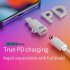 Lighting Female To Type C Male Adapter Power Charger Data Transfer Charger Connector For Smartphones Cable Converter Charger 2nd gen  with strap hole 