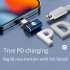 Lighting Female To USB C Male Adapter Connector Power Charger Data Transfer PD 27W Fast Charging For Smartphones Cable Converter rose Red