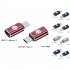 Lighting Female To USB C Male Adapter Connector Power Charger Data Transfer PD 27W Fast Charging For Smartphones Cable Converter rose Red
