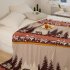 Lightweight Cotton Blanket Modern Farmhouse Comfortable Breathable Super Soft Throw Blanket For Couch Sofa Bed coffee 130 x 160cm