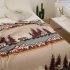Lightweight Cotton Blanket Modern Farmhouse Comfortable Breathable Super Soft Throw Blanket For Couch Sofa Bed coffee 130 x 160cm
