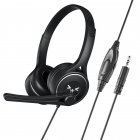 Lightweight Sy-g30 Universal Stereo Headset High-performance Noise Cancelling Ergonomic Design 3.5MM Wired Head-mounted Headphones black
