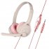 Lightweight Sy g30 Universal Stereo Headset High performance Noise Cancelling Ergonomic Design 3 5MM Wired Head mounted Headphones Gray pink
