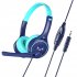 Lightweight Sy g30 Universal Stereo Headset High performance Noise Cancelling Ergonomic Design 3 5MM Wired Head mounted Headphones Blue cyan