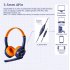 Lightweight Sy g30 Universal Stereo Headset High performance Noise Cancelling Ergonomic Design 3 5MM Wired Head mounted Headphones Blue orange