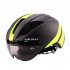 Lightweight Unisex Cycling Helmet with Detachable Magnetic Goggles Aerodynamic Helmet for Motorcycle Bike Riding  dark green L  58 62CM 
