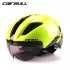 Lightweight Unisex Cycling Helmet with Detachable Magnetic Goggles Aerodynamic Helmet for Motorcycle Bike Riding  Red and white L  58 62CM 