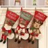 Linen Cloth Christmas Stockings With Santa Claus Snowman Reindeer Pattern For Christmas Decorations W516 Santa Claus Long Feet Christmas Stocking