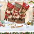 Linen Cloth Christmas Stockings With Santa Claus Snowman Reindeer Pattern For Christmas Decorations W517 Snowman Long Feet Christmas Stocking