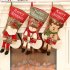 Linen Cloth Christmas Stockings With Santa Claus Snowman Reindeer Pattern For Christmas Decorations W515 reindeer Long Feet Christmas Stocking