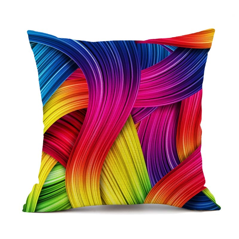 Linen Geometric Pattern Cushion Cover Throw Pillow  Cover  for  Sofa Chair  Home Decor  Pillowcase  45*45cm  (18in*18in) 4