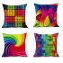 Linen Geometric Pattern Cushion Cover Throw Pillow  Cover  for  Sofa Chair  Home Decor  Pillowcase  45 45cm   18in 18in  4