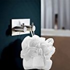 Lingstar SUS 304 Stainless Steel 3M Self Adhesive Bathroom Kitchen Towel Hanger Rack Wall Mount Brushed Finish  2 Hook 