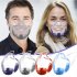 Lip  Language  Mask Protective Face Anti fog Mask Filter Sponge Isolation Anti foam Dust Mask Grey