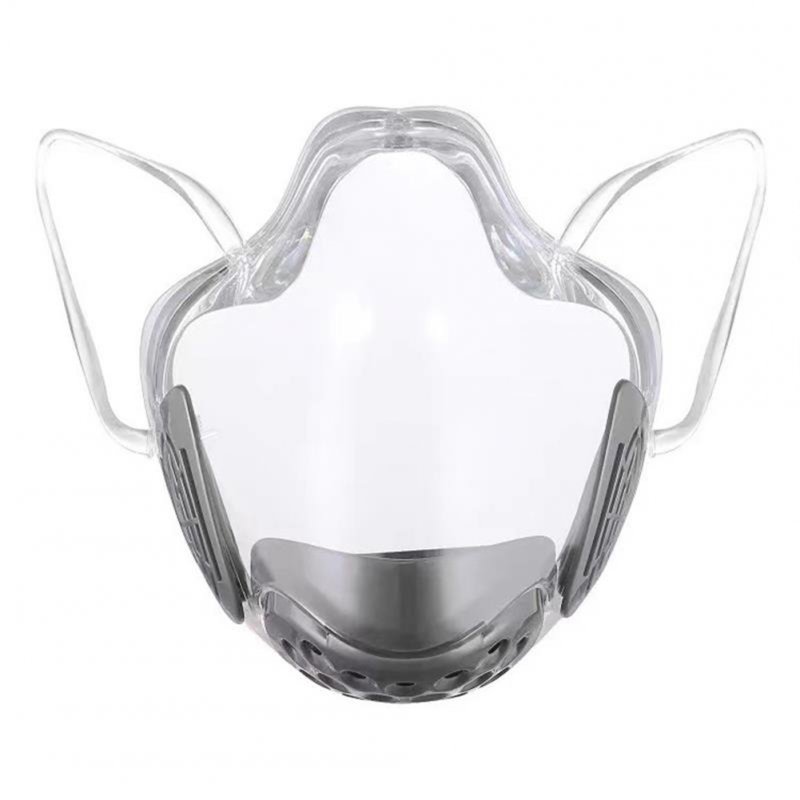 Lip  Language  Mask Protective Face Anti-fog Mask Filter Sponge Isolation Anti-foam Dust Mask Grey