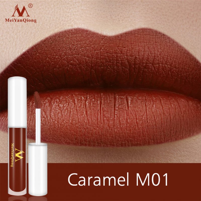 Lip Makeup Non-stick Cup Lipstick Lip Gloss Lasting Moisturizing Waterproof Lip Gloss Matte Lip Glaze M01