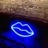 Lips Sign Desktop Lamp USB Or Battery Powered Night Light IP45 Waterproof Hanging Lips Wall Decoration For Living Room Bedroom Gaming Room Bedside Table red