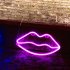 Lips Sign Desktop Lamp USB Or Battery Powered Night Light IP45 Waterproof Hanging Lips Wall Decoration For Living Room Bedroom Gaming Room Bedside Table red