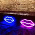 Lips Sign Desktop Lamp USB Or Battery Powered Night Light IP45 Waterproof Hanging Lips Wall Decoration For Living Room Bedroom Gaming Room Bedside Table red