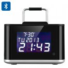 Listen to music and radio  pick up calls  wake up on time and keep track of your day  all with one portable AJ 86 Bluetooth Stereo Speaker