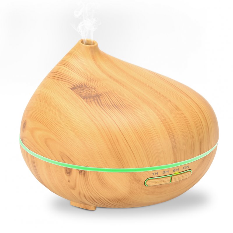 Litake 300ml Cool Mist Air Humidifier Ultrasonic Aroma Essential Oil Diffuser Wood-Grain 7 Color Changing Light for Office Home Bedroom Living Room Study Yoga Spa