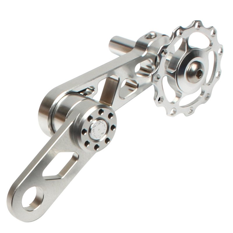 Litepro Folding Bike Chainring Tensioner Rear Derailleur Chain Guide Pulley for Oval Tooth Plate Wheel Chain Xipper Bike parts Silver