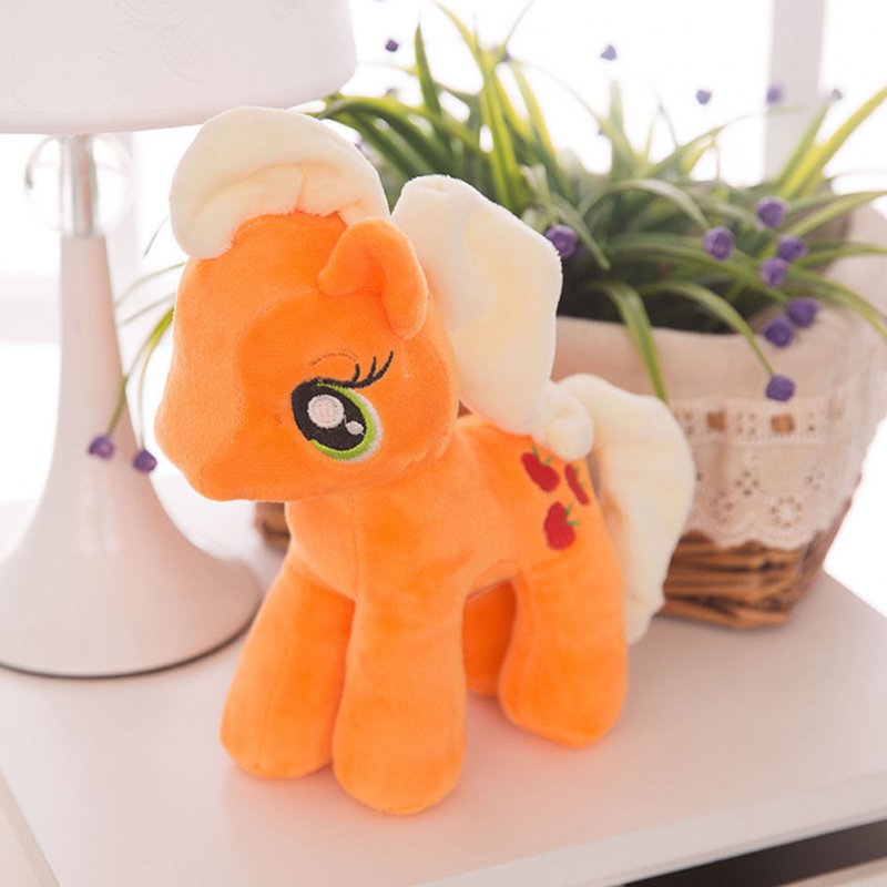 Little Pony Rainbow Plush Soft Kids Hug Stuff Toy 20cm Toy Doll Gift Orange