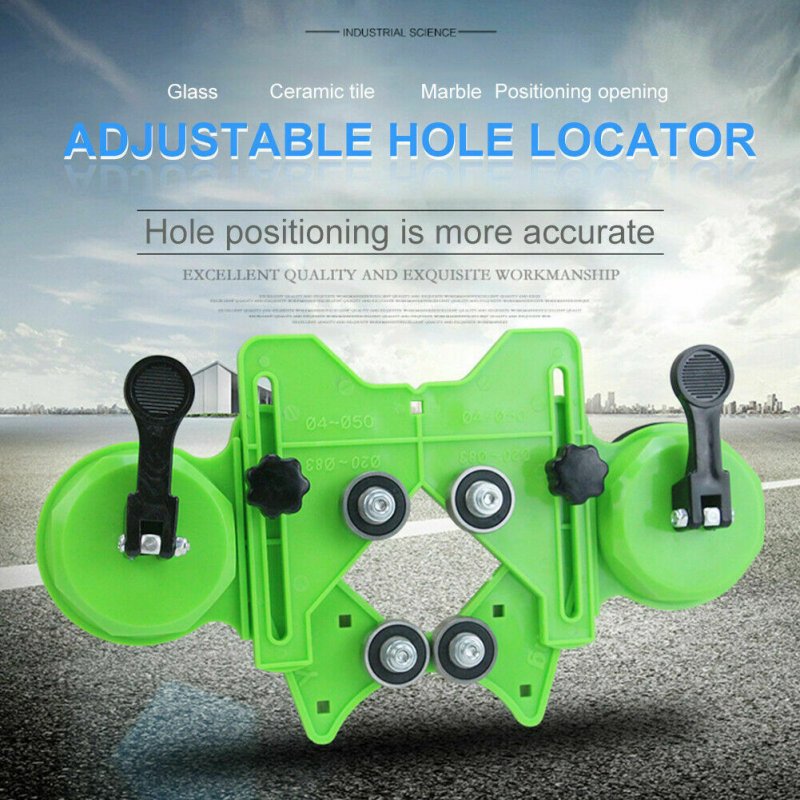 Locator  Auxiliary  Tool  Kit Adjustable Drill Bit Saw Guide Hole Opener Strong Stability Suction Base Reusable Double Handle Fixed Puncher Double disc