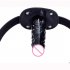 Lockable Dildo Penis Mouth Gag with Lock Bondage Leather Strap On BDSM Adult Sex Toy
