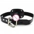 Lockable Dildo Penis Mouth Gag Short long Comfortable Adjustable Head Strap Adult Products Sex Toy black short