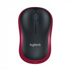 Logitech M186 Mouse Optical Ergonomic 2.4GHz Wireless USB 1000DPI Mice Opto-electronic Both Hands Mouse for Office Home Laptop red