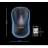 Logitech M186 Mouse Optical Ergonomic 2 4GHz Wireless USB 1000DPI Mice Opto electronic Both Hands Mouse for Office Home Laptop blue