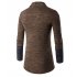 Long Sleeve Knitted Sweater Shawl Ruffle Collar Long Length Cape Coat Cardigan for Man light grey XXL