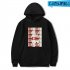 Long Sleeves Hoodie Loose Sweater Pullover with Unique Pattern Decor for Man and Woman Red B XL
