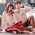 Long Sleeves and round neck Sleepwear Set Loose Casual Home Wear for Man and Woman male XXL