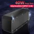 Long Standby Time Portable Bluetooth Speaker 40W IPX7 Waterproof Subwoofer with Stereo 360 Outdoor Speaker black