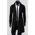 Long Trench Coat Warm Thicken Woolen Long Overcoat Quality Slim Black Male Overcoat Khaki XL