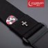 Longteam Electric Guitar Strap Acoustic Folk Guitarra Vintage Cross Personality Guitar Straps with Pick Pocket  coffee