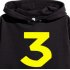 Loose Hoodie with Letters and Number Decor Long Sleeves Pullover Top for Man and Woman B black XXL