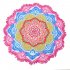 Lotus Flower Mandala Beach Towel Blanket Round Tassel Bohemian Wall Tapestry Table Cover Yoga Mat 147 147